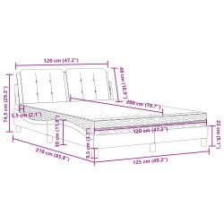 Bett mit Matratze Schwarz 120x200 cm Kunstleder