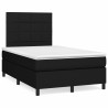 Boxspringbett mit Matratze & LED Schwarz 120x190 cm Stoff