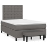 Boxspringbett mit Matratze Grau 120x190 cm Kunstleder