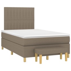 Boxspringbett mit Matratze Taupe 120x190 cm Stoff