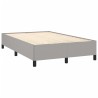 Boxspringbett mit Matratze & LED Hellgrau 120x190 cm Stoff