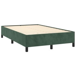 Boxspringbett mit Matratze & LED Dunkelgrün 120x190 cm Samt