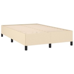 Boxspringbett mit Matratze & LED Creme 120x190 cm Stoff