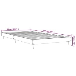 Bettgestell Schwarz 90x190 cm Holzwerkstoff