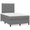 Boxspringbett mit Matratze Dunkelgrau 120x190 cm Stoff