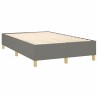 Boxspringbett mit Matratze Dunkelgrau 120x190 cm Stoff