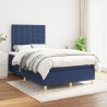 Boxspringbett mit Matratze Blau 120x190 cm Stoff