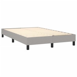 Boxspringbett mit Matratze & LED Hellgrau 120x190 cm Stoff