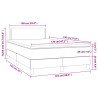 Boxspringbett mit Matratze & LED Schwarz 120x190 cm Stoff