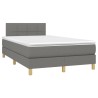 Boxspringbett mit Matratze Dunkelgrau 120x190 cm Stoff