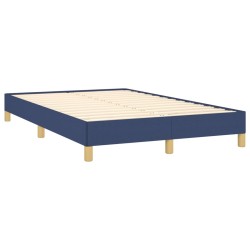 Boxspringbett mit Matratze Blau 120x190 cm Stoff