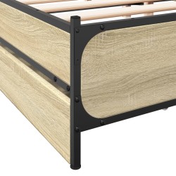 Bettgestell mit Schubladen Sonoma-Eiche 120x190cm Holzwerkstoff