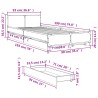 Bettgestell mit Schubladen Sonoma-Eiche 90x190 cm Holzwerkstoff