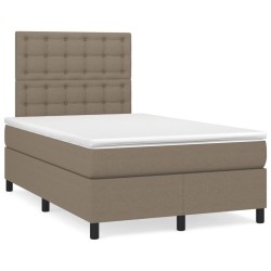 Boxspringbett mit Matratze Taupe 120x190 cm Stoff