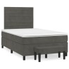 Boxspringbett mit Matratze Dunkelgrau 120x190 cm Samt