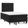 Boxspringbett mit Matratze Schwarz 120x190 cm Samt