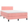 Boxspringbett mit Matratze Rosa 120x190 cm Samt