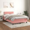 Boxspringbett mit Matratze Rosa 120x190 cm Samt