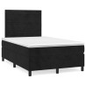 Boxspringbett mit Matratze Schwarz 120x190 cm Samt