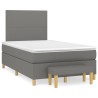 Boxspringbett mit Matratze Dunkelgrau 120x190 cm Stoff