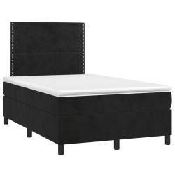 Boxspringbett mit Matratze Schwarz 120x190 cm Samt