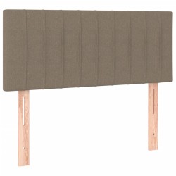 Boxspringbett mit Matratze & LED Taupe 120x190 cm Stoff