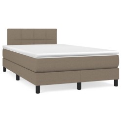 Boxspringbett mit Matratze Taupe 120x190 cm Stoff