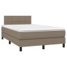 Boxspringbett mit Matratze Taupe 120x190 cm Stoff