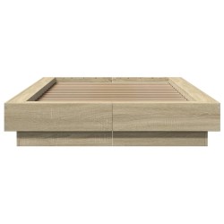 Bettgestell Sonoma-Eiche 90x190 cm Holzwerkstoff