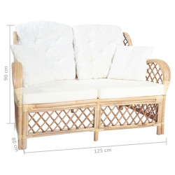 2-Sitzer-Sofa Rattan