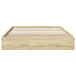 Bettgestell ohne Matratze Sonoma-Eiche 90x200 cm Holzwerkstoff