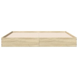 Bettgestell Sonoma-Eiche 135x190 cm Holzwerkstoff