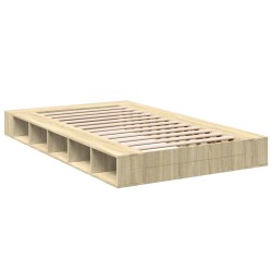 Bettgestell Sonoma-Eiche 135x190 cm Holzwerkstoff