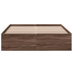 Bettgestell Braun Eichen-Optik 120x190 cm Holzwerkstoff