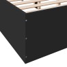 Bettgestell Schwarz 135x190 cm Holzwerkstoff