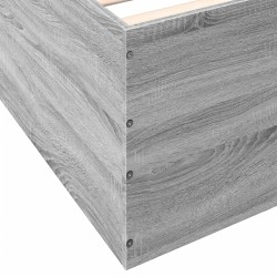 Bettgestell Grau Sonoma 135x190 cm Holzwerkstoff