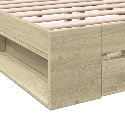 Bettgestell mit Schubladen Sonoma-Eiche 120x200cm Holzwerkstoff