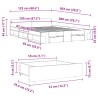 Bettgestell mit Schubladen Sonoma-Eiche 120x200cm Holzwerkstoff