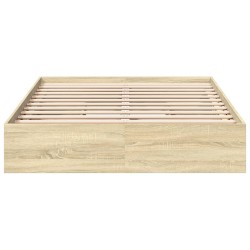 Bettgestell mit Schubladen Sonoma-Eiche 120x190cm Holzwerkstoff