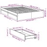 Bettgestell mit Schubladen Sonoma-Eiche 120x190cm Holzwerkstoff