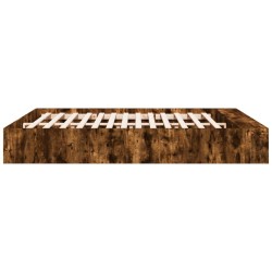 Bettgestell Räuchereiche 200x200 cm Holzwerkstoff