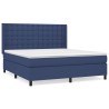 Boxspringbett mit Matratze Blau 180x200 cm Stoff