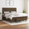 Boxspringbett mit Matratze Dunkelbraun 180x200 cm Stoff