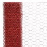 Drahtzaun Stahl mit PVC-Beschichtung 25x1 m Rot