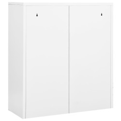 Büroschrank Weiß 90x40x102 cm Stahl