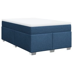 Boxspringbett mit Matratze Blau 120x190 cm Stoff