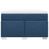 Boxspringbett mit Matratze Blau 120x190 cm Stoff