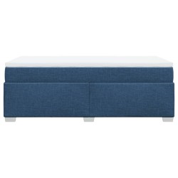 Boxspringbett mit Matratze Blau 90x190 cm Stoff