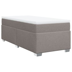 Boxspringbett mit Matratze Taupe 90x190 cm Stoff