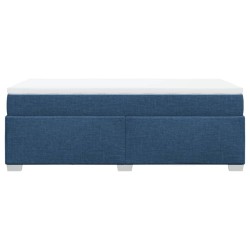 Boxspringbett mit Matratze Blau 90x200 cm Stoff